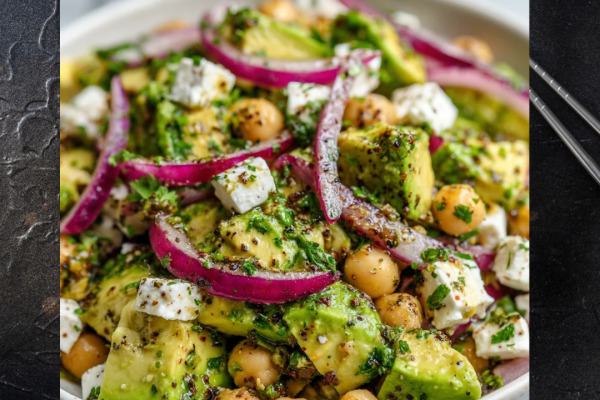 Salade pois chiches feta avocat: rapide et gourmande