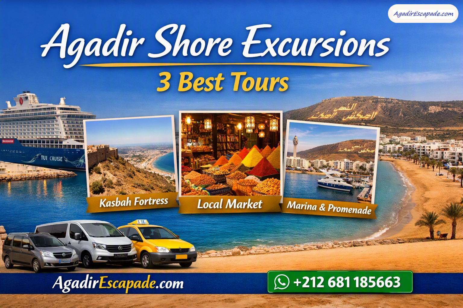 Agadir shore excursions for cruise passengers
